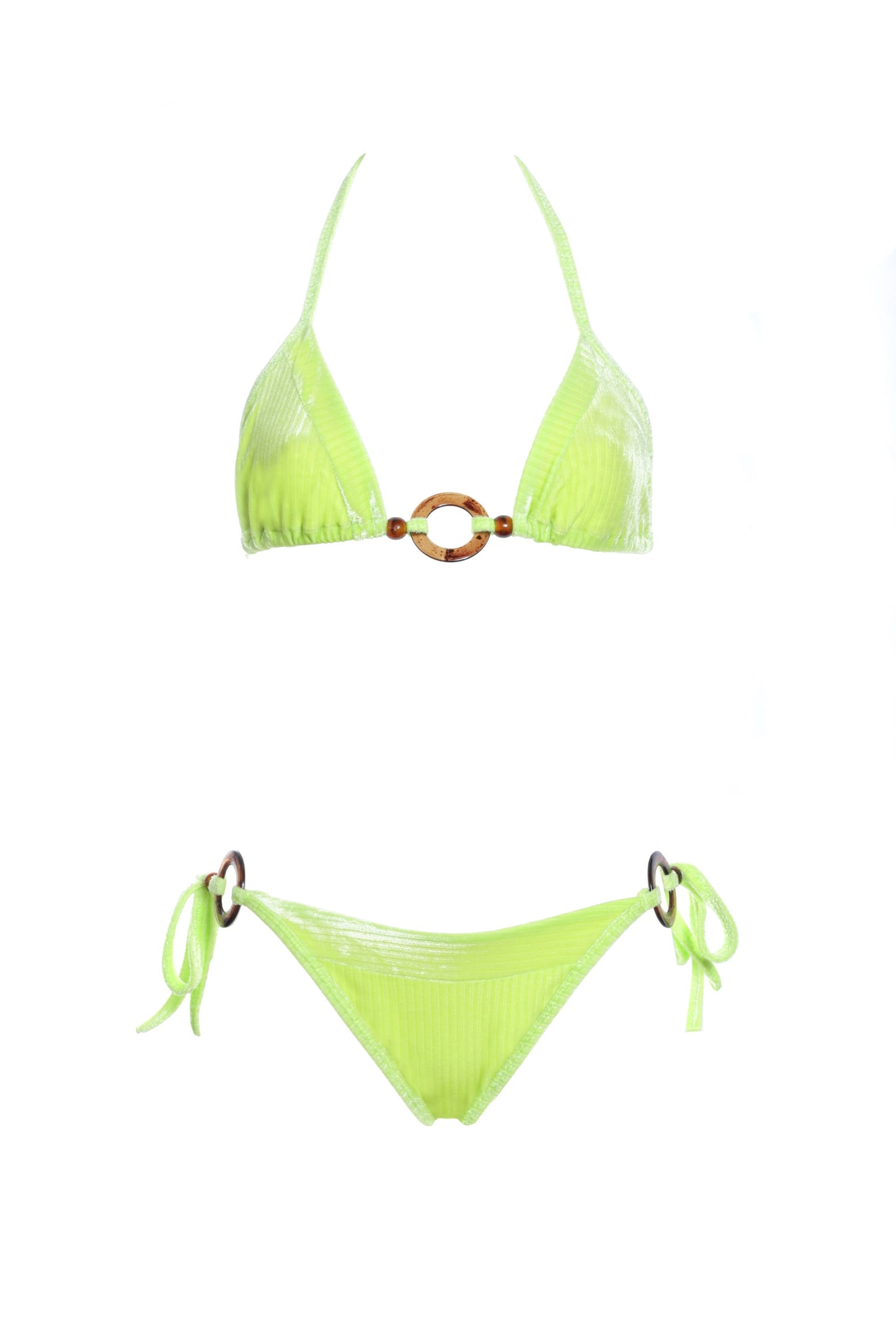 Triangolo e slip con anelli tartarugati