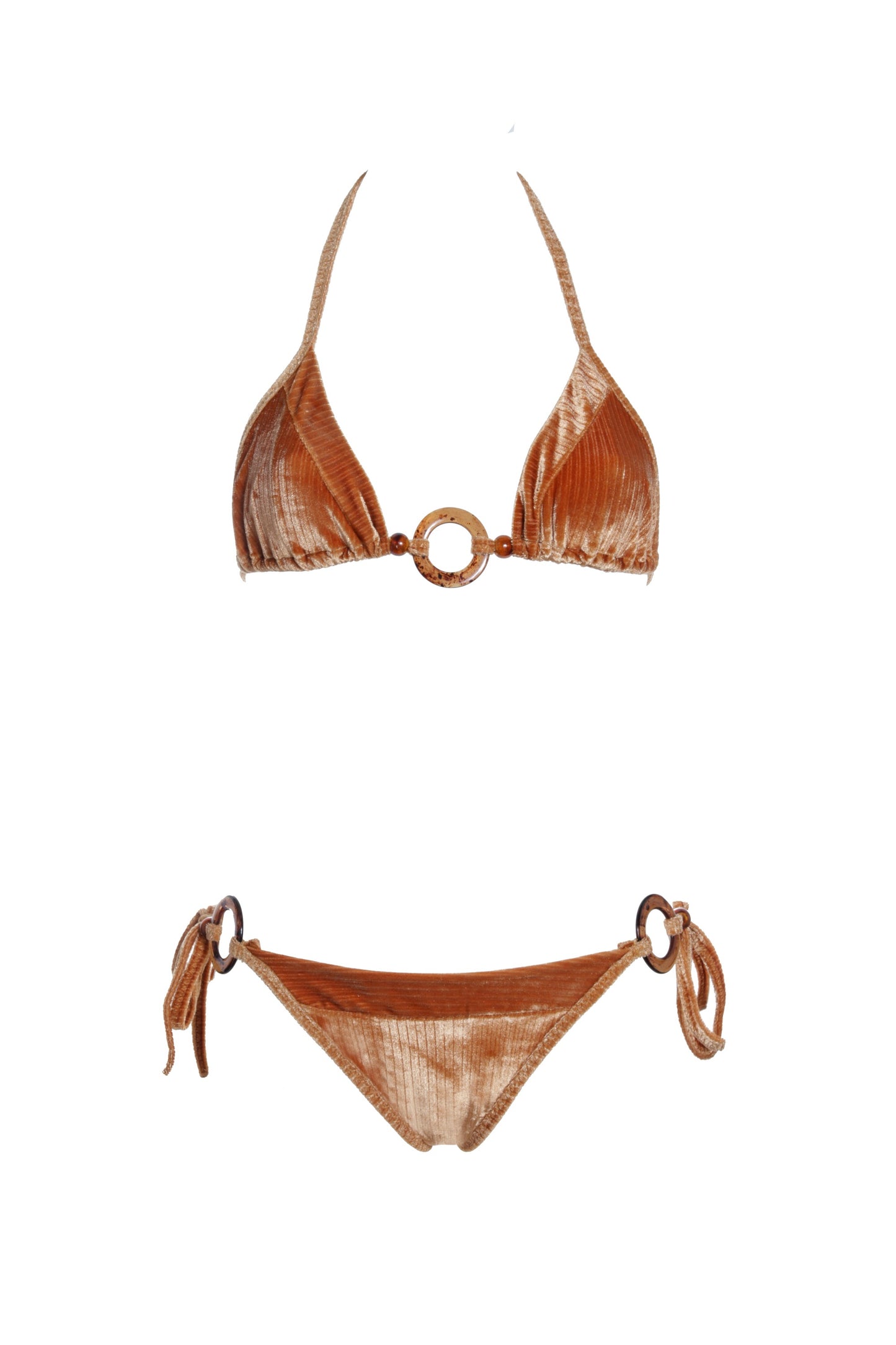 Triangolo e slip con anelli tartarugati