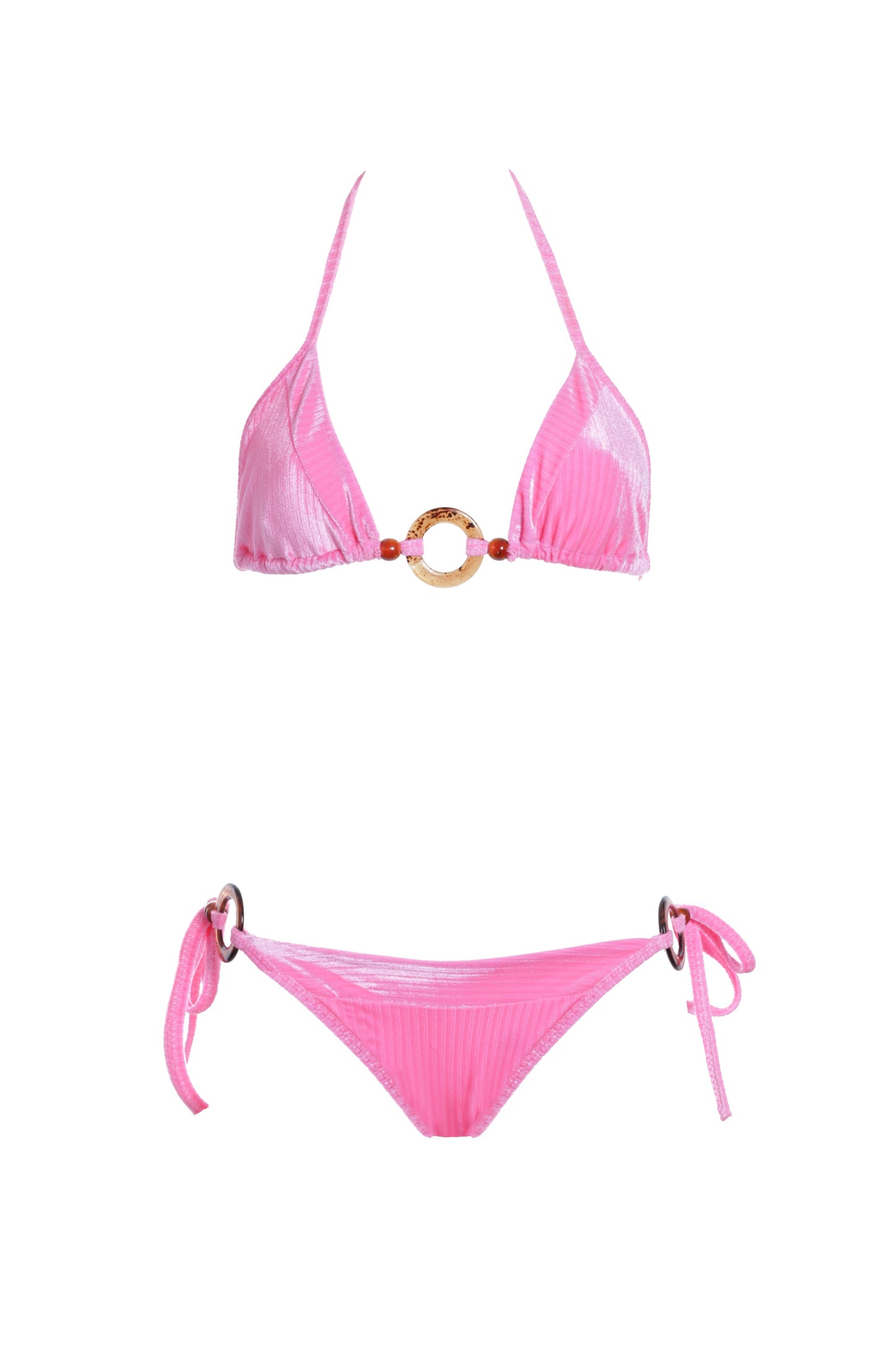 Triangolo e slip con anelli tartarugati