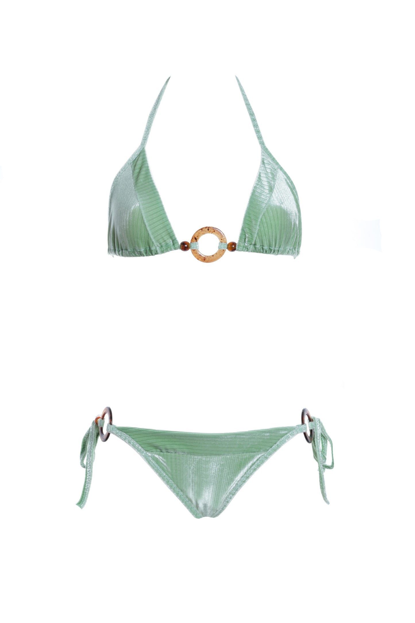 Triangolo e slip con anelli tartarugati