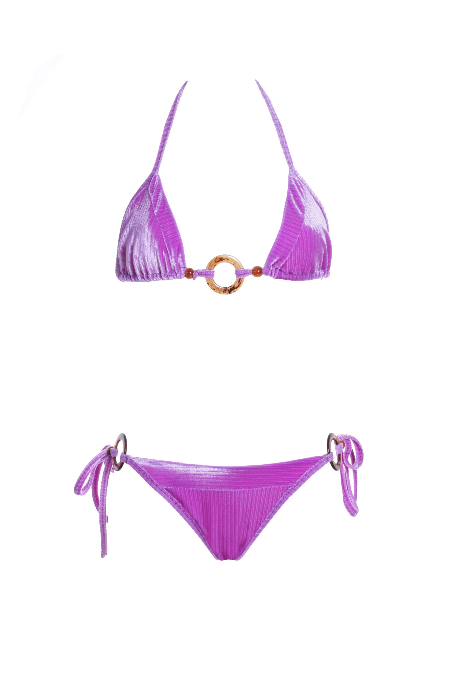 Triangolo e slip con anelli tartarugati