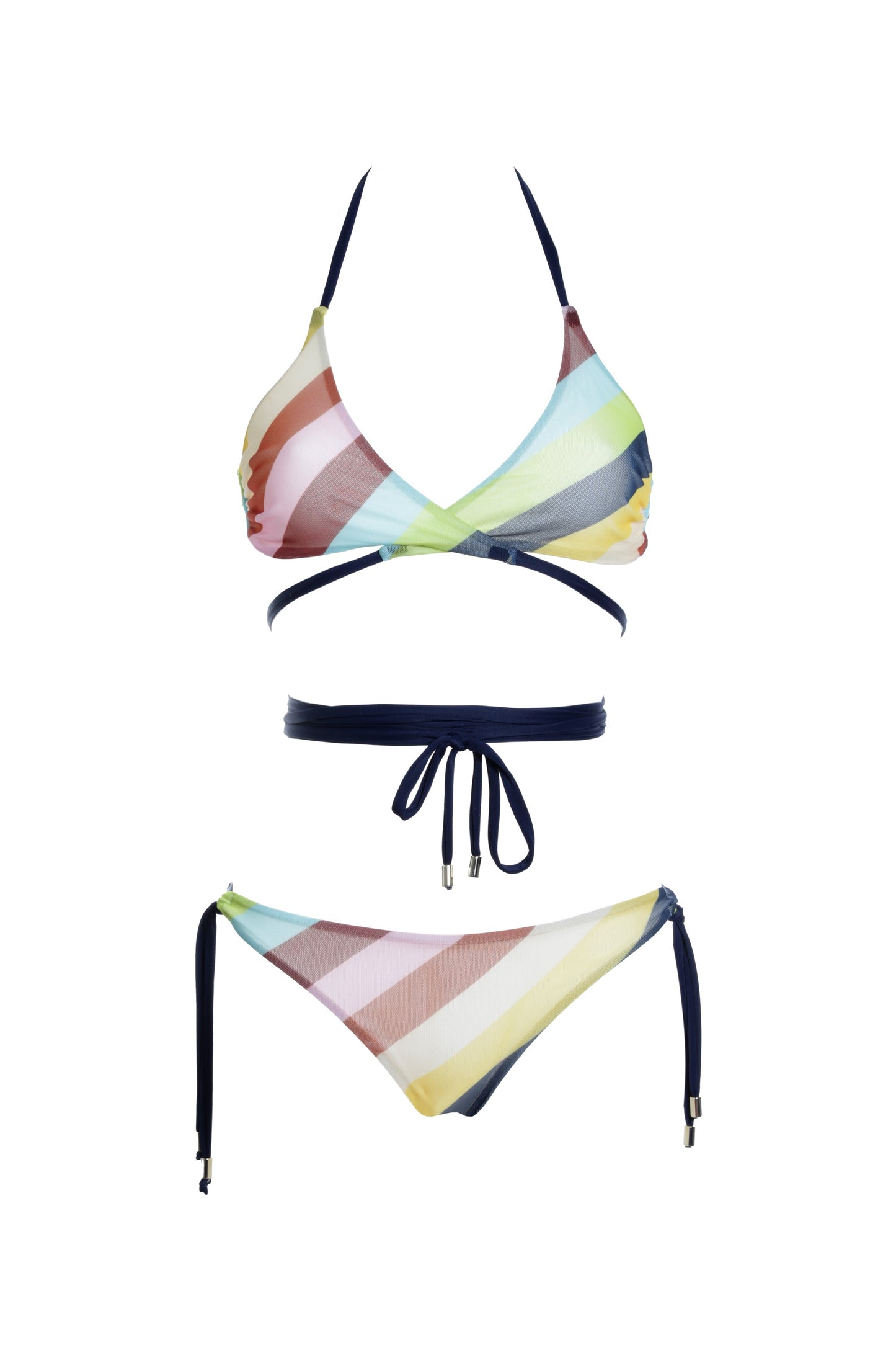 Brassiere con lacci lunghi e slip