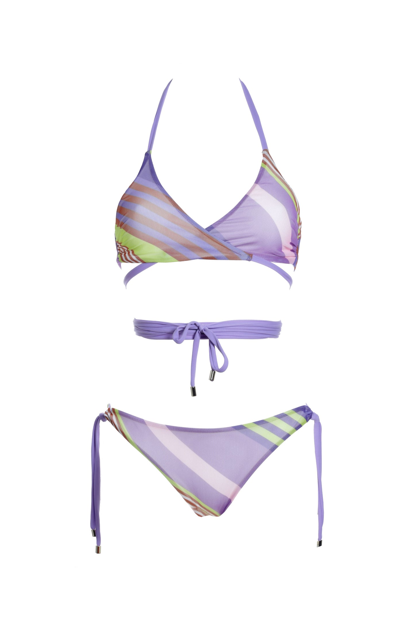 Brassiere con lacci lunghi e slip